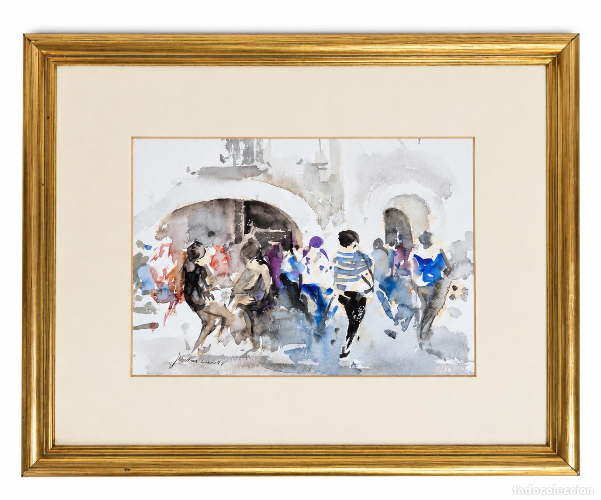 Arte: Josep Mart&iacute;nez Lozano (1923-2006) - Acuarela - A&ntilde;o 1998