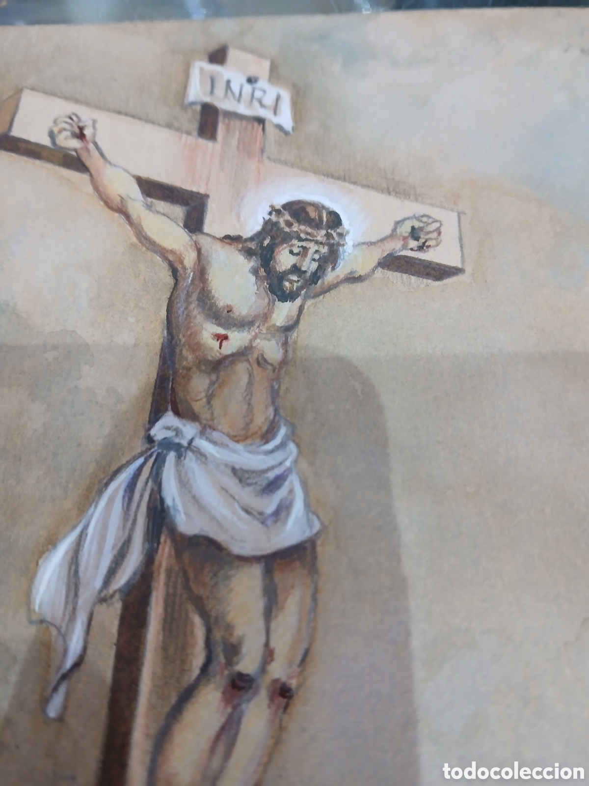 Arte: Acurela cristo en en cruz - Foto 2