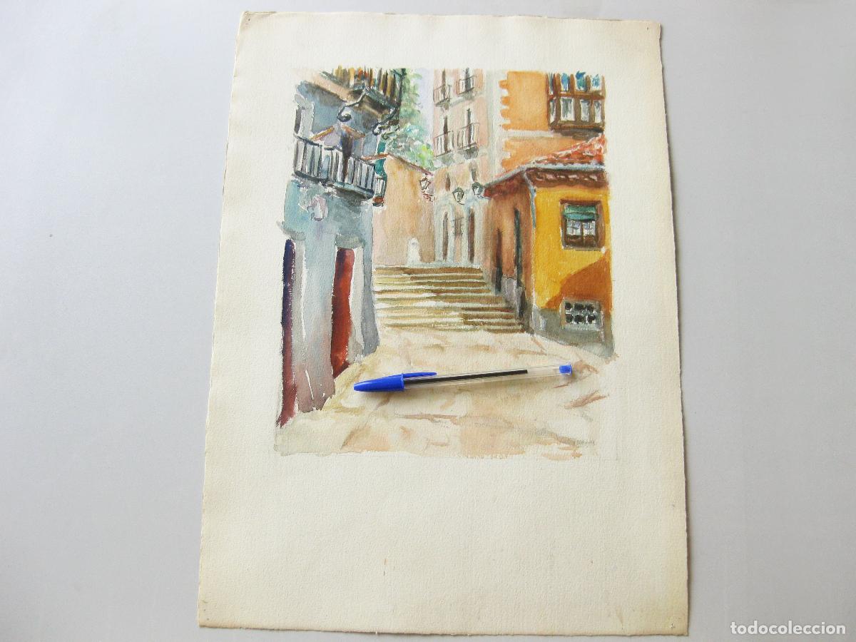 Arte: DIBUJO A LA ACUARELA POSIBLEMENTE DEL MADRID DE LOS AUSTRIAS. A&Ntilde;OS 50