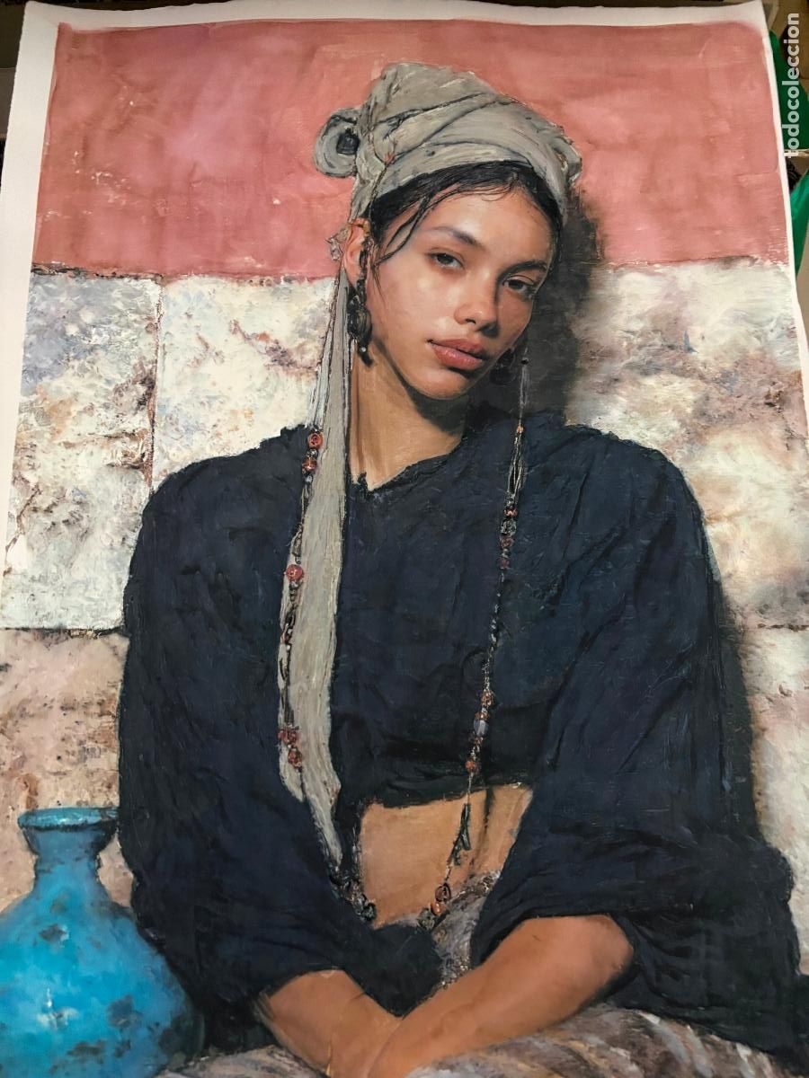 Arte: Acuarela hiperrealista de mujer mora