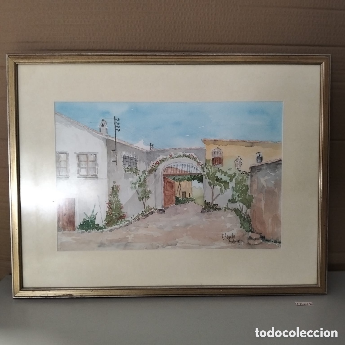 Arte: Acuarela enmarcada Eduardo Mallorca