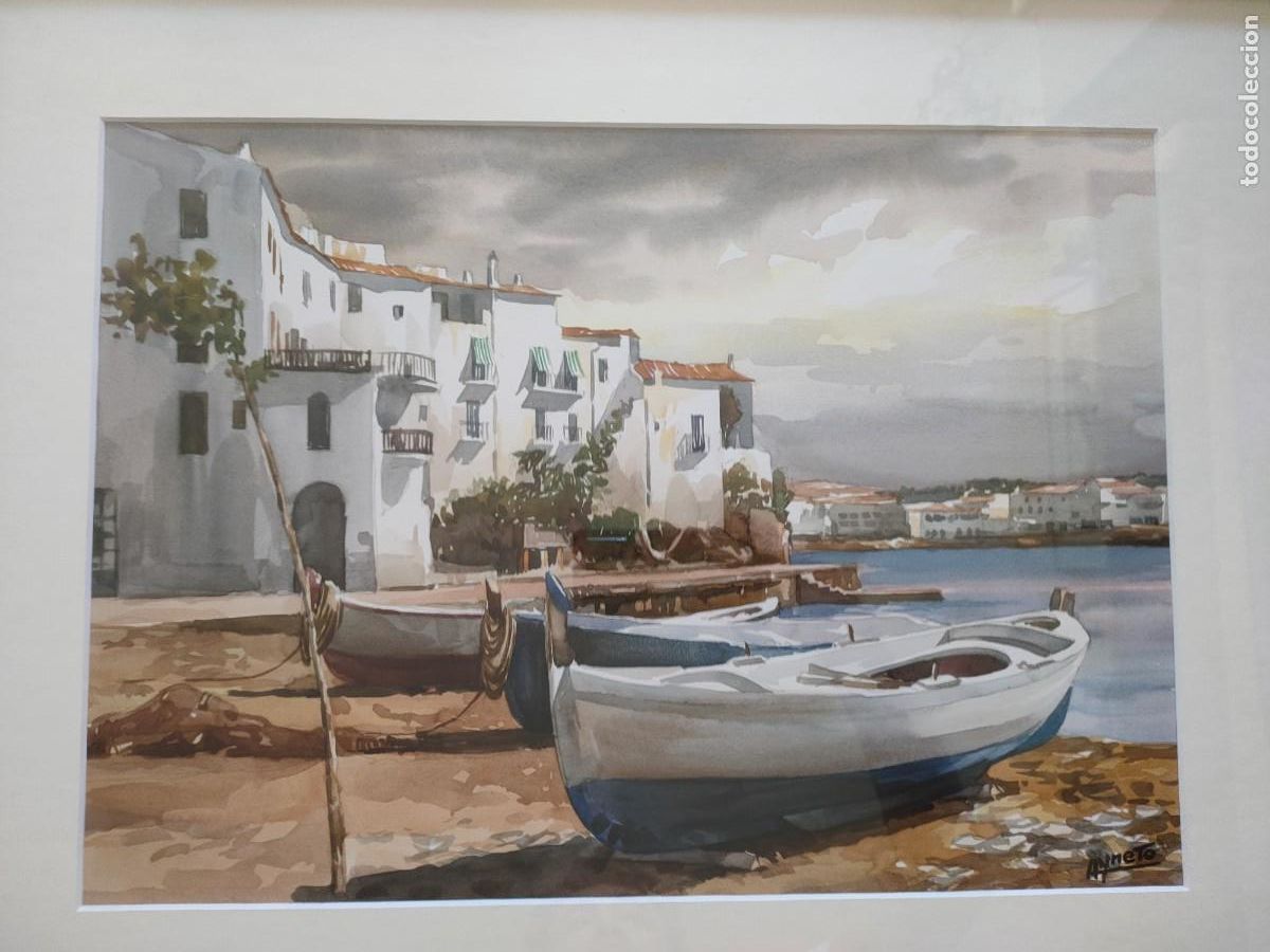 Arte: Jos&eacute; Ayneto G&oacute;rriz (Pineda de Mar 1926) acuarela original firmada