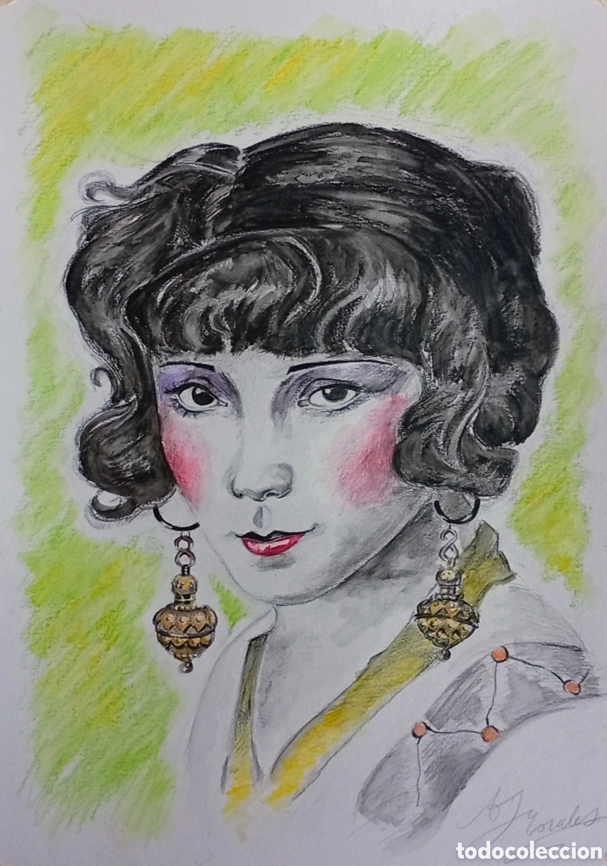 Arte: Retrato de Raquel Meller en clave Art D&eacute;co