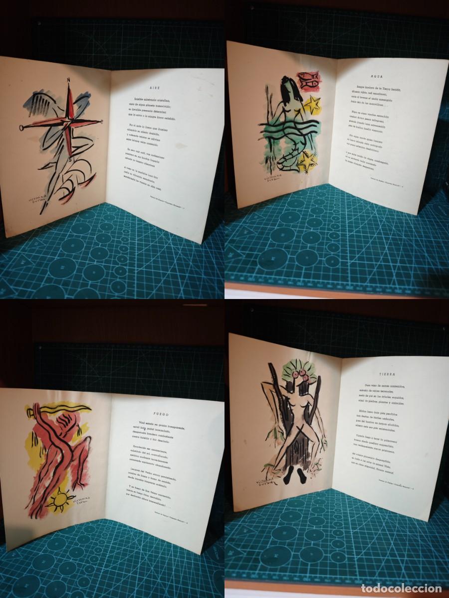Arte: 4 Dibujos Originales Victorina Dur&aacute;n - Serie Completa &rdquo;Los 4 Elementos&rdquo;(Exilio/Vanguardia)