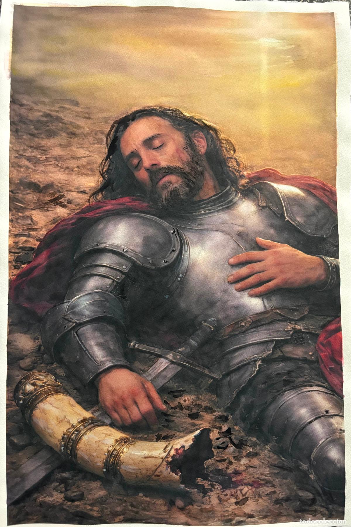 Arte: Acuarela h&iacute;per realista, muerte de Rolando