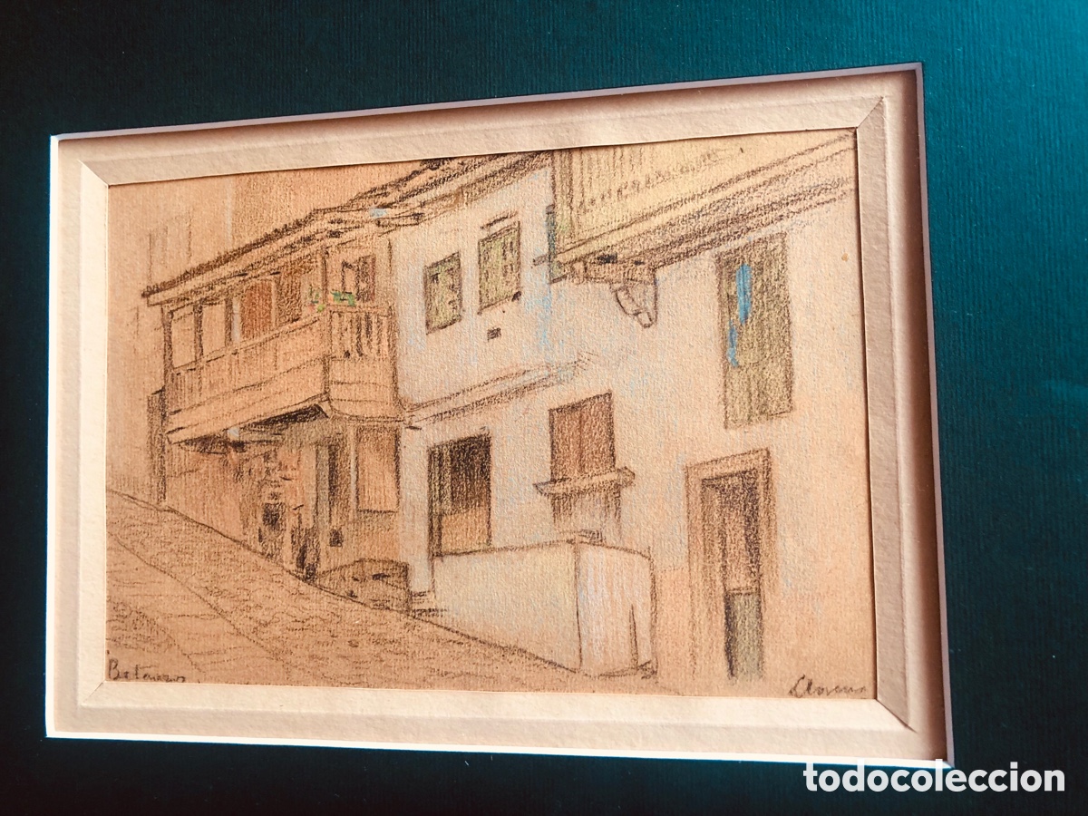 Kunst: Francisco Llorens -Pastel de Betanzos -firmado (1919)
