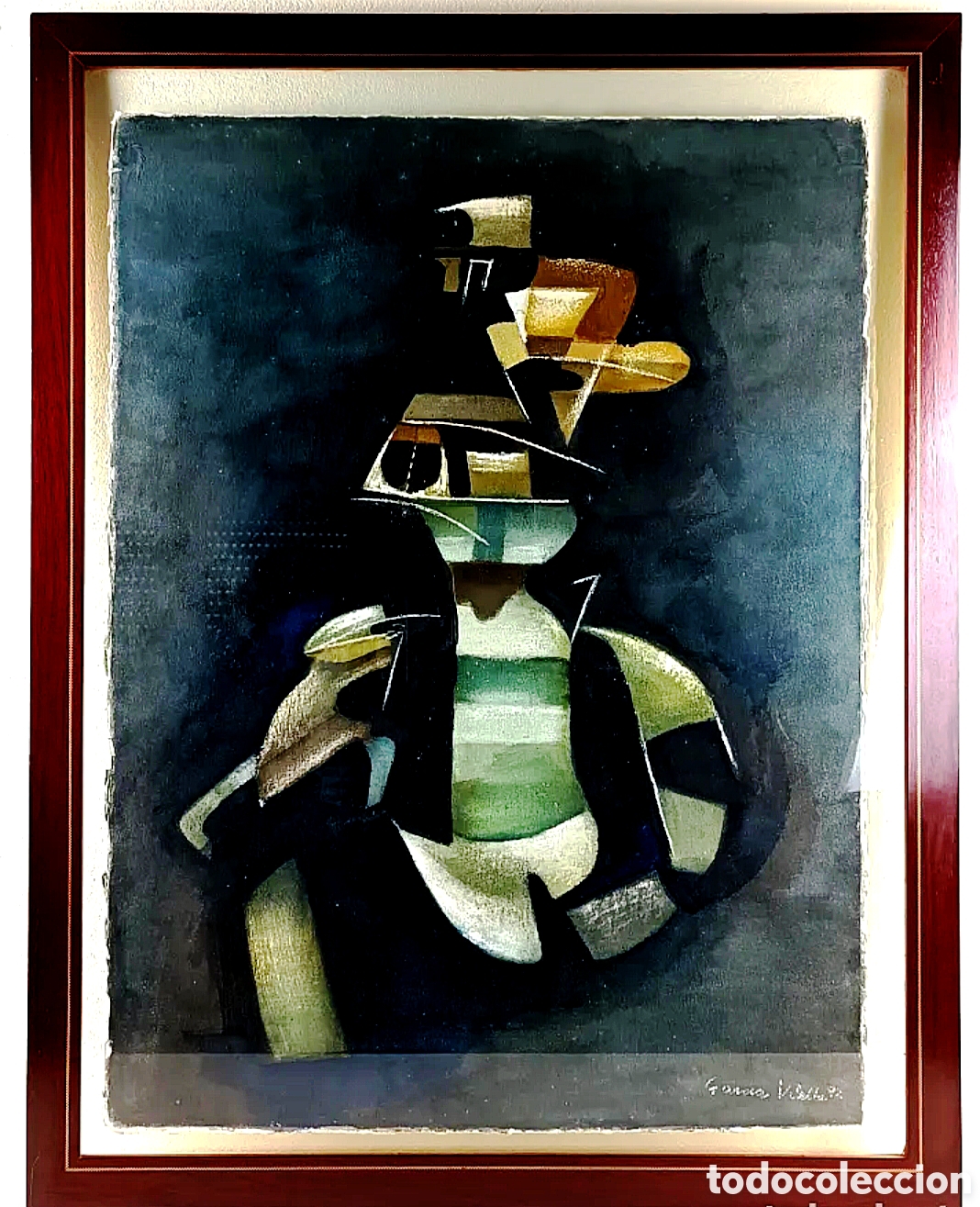 Arte: Obra original catalogada de Francesc Garc&iacute;a Vilella &ndash; T&eacute;cnica mixta sobre papel &ndash; 75x57 cm