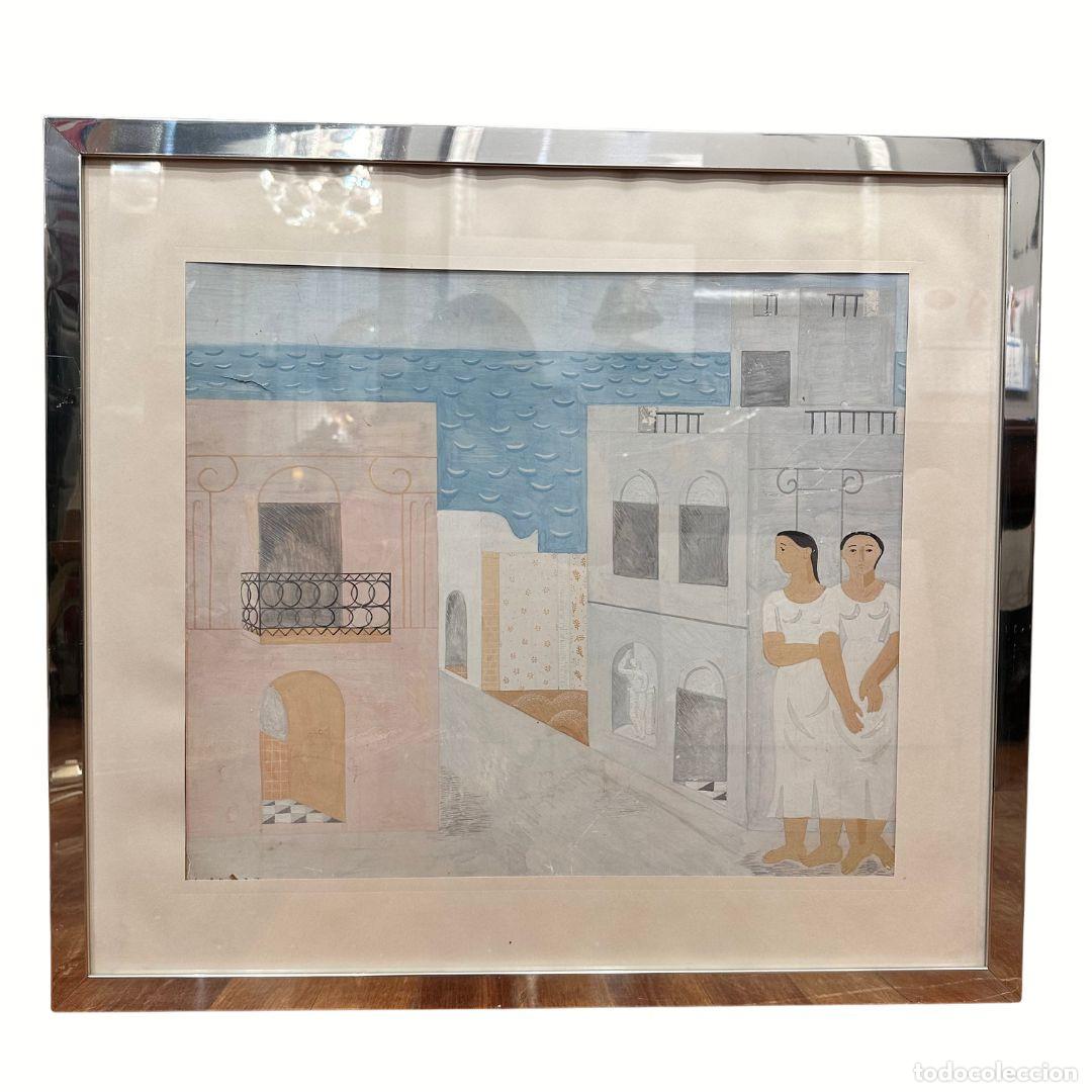 Arte: Acuarela sobre papel &ldquo;Islas griegas&rdquo;, Norah Borges, 30&rsquo;s &ndash; Argentina