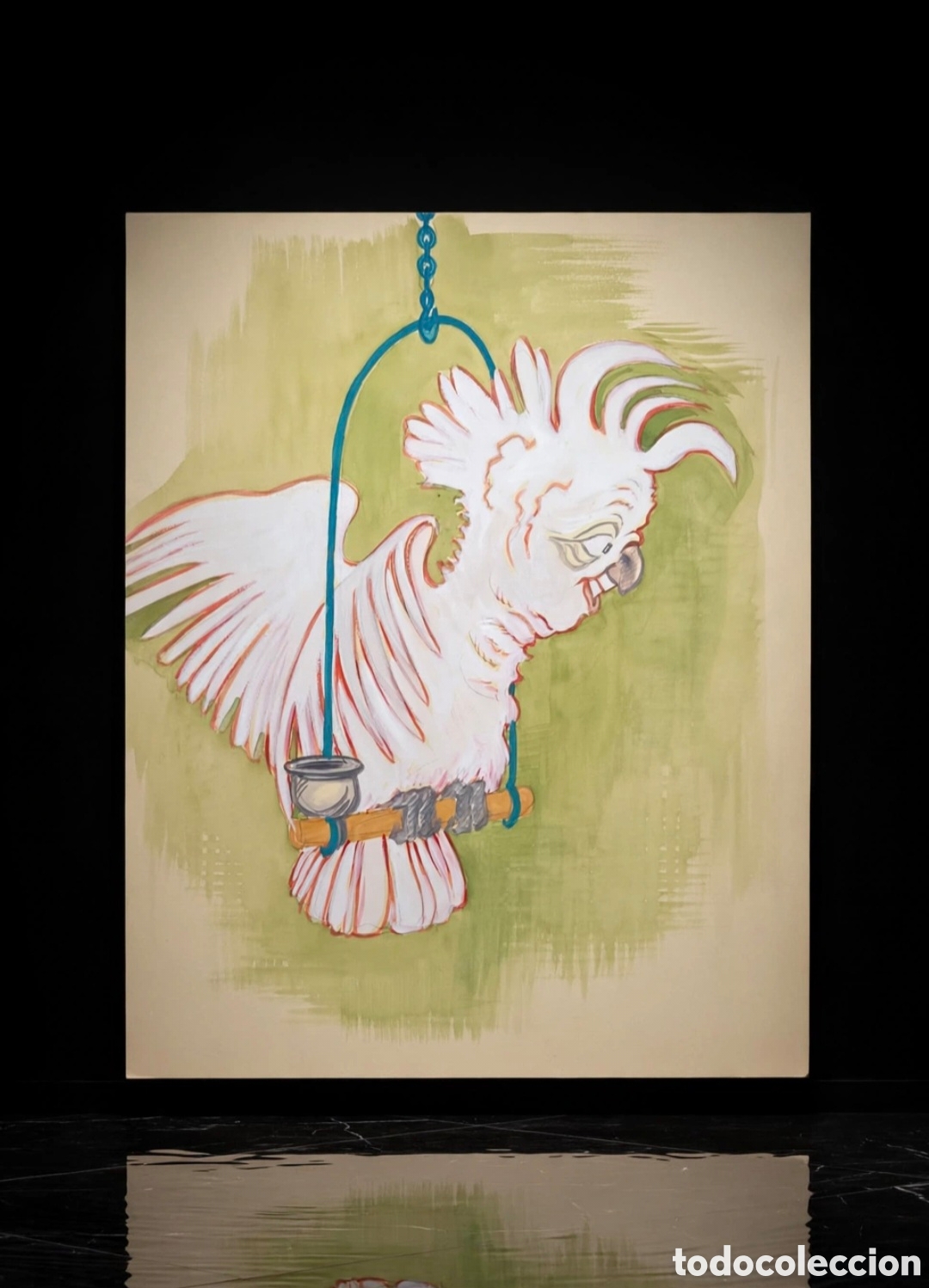 Arte: Acuarela firmada por Georges Bastia ( 1904-1980 ) caricatura de C&egrave;cile Sorel