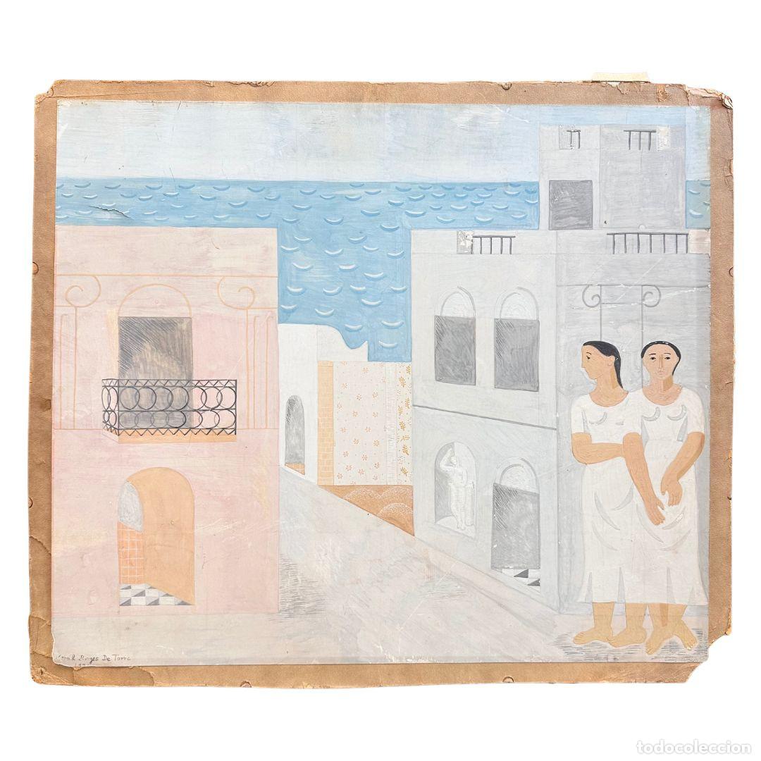 Art: Acuarela sobre papel &ldquo;Islas griegas&rdquo;, Norah Borges, 30&rsquo;s &ndash; Argentina