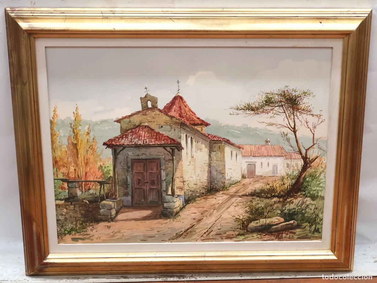 Arte: VICENT VALLS (Burjassot, Siglo XX) ACUARELA FECHADA DEL A&Ntilde;O 1990. CAMINO A LA ERMITA