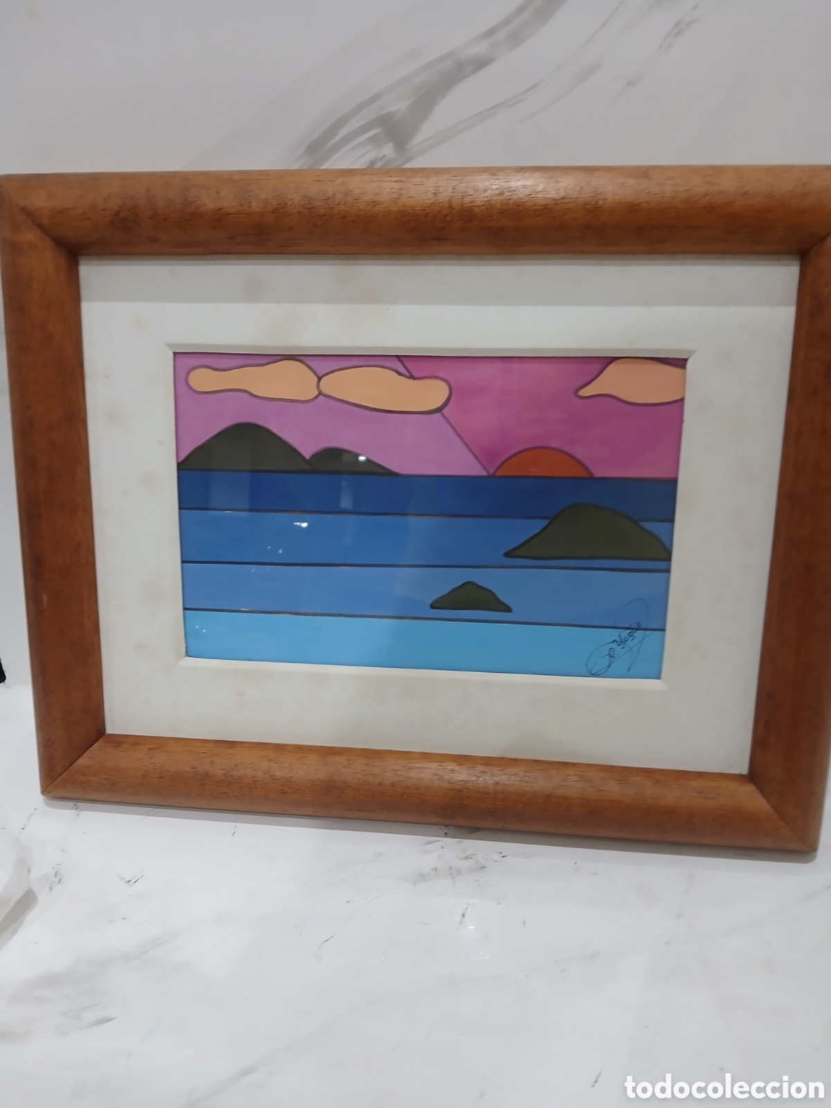 Arte: Rosa yague acurela original enmarcado