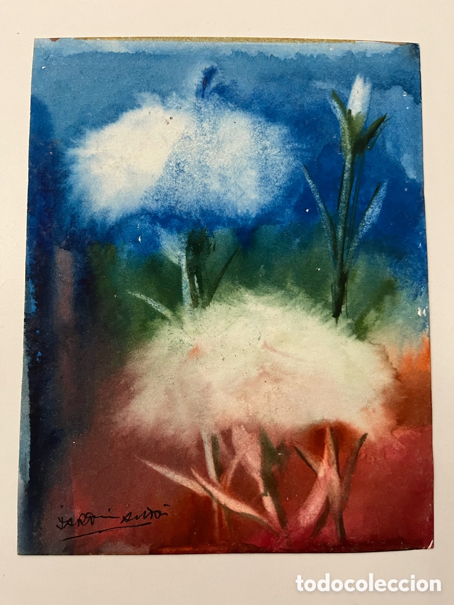 Arte: Peque&ntilde;a acuarela sobre papel - Firmada