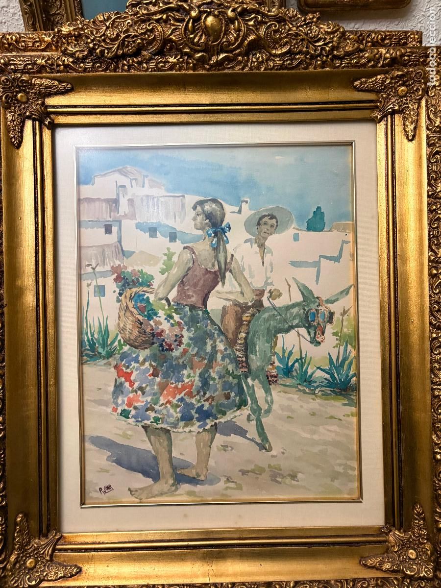 Kunst: Tipos populares malague&ntilde;os por Rodrigo Vivar (M&aacute;laga 1934-2025).