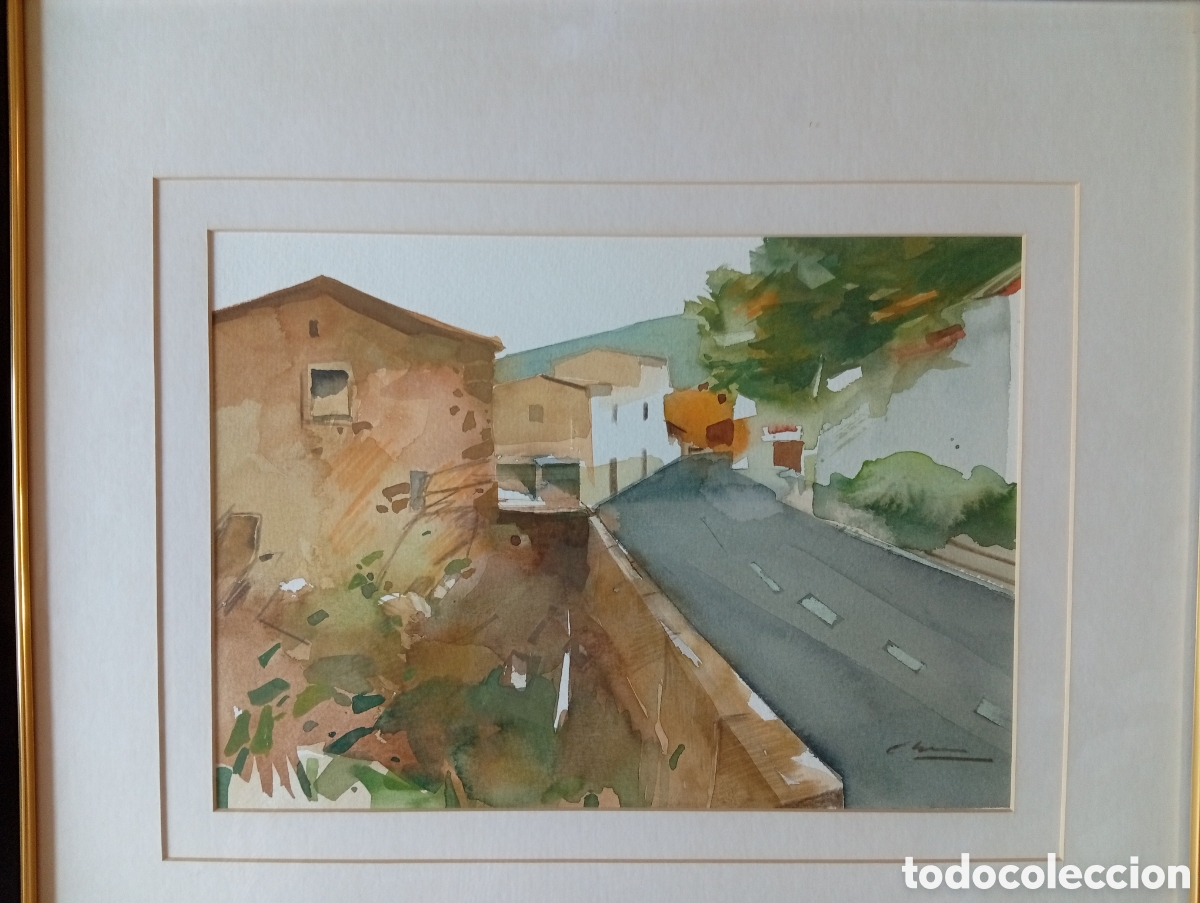 Art: Pintura gallega preciosa acuarela del gran N. Costa Beiro ( Noia ,a Coru&ntilde;a 1953)