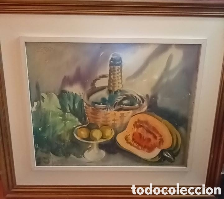 Art: Pintura gallega preciosa acuarela t&eacute;cnica mixta Manuel Torres Mart&iacute;nez ( Mar&iacute;n, 1901-1995)