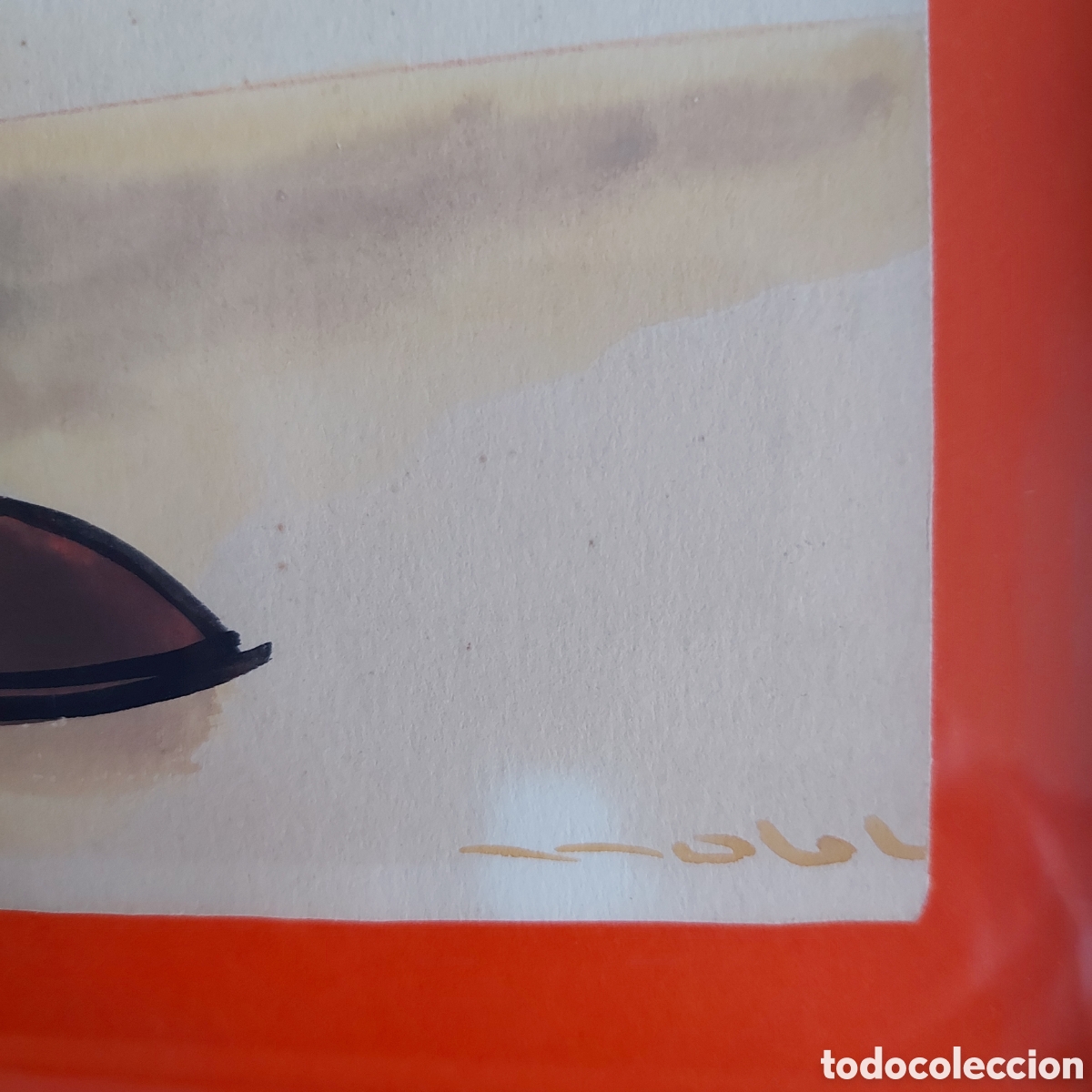 Arte: NOBLOM &rdquo;EL PAYASO CON LA ESCALERA&rdquo; ACUARELA - Foto 4