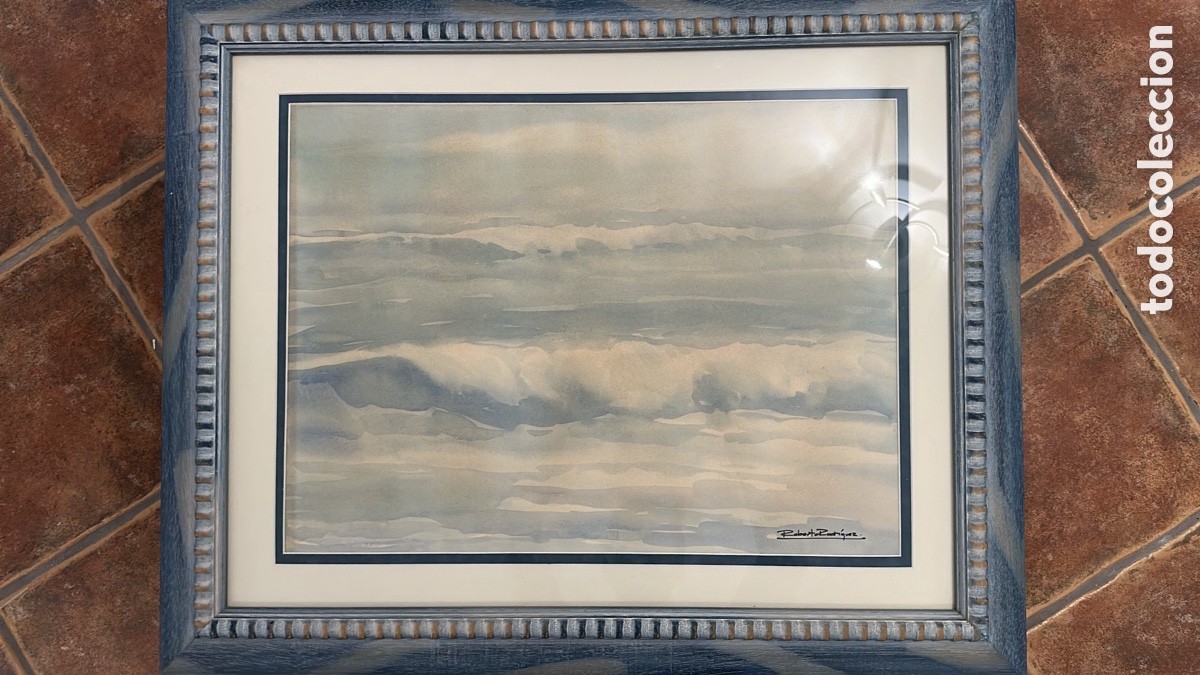 Kunst: Cuadro Acuarela Original Roberto Rodr&iacute;guez