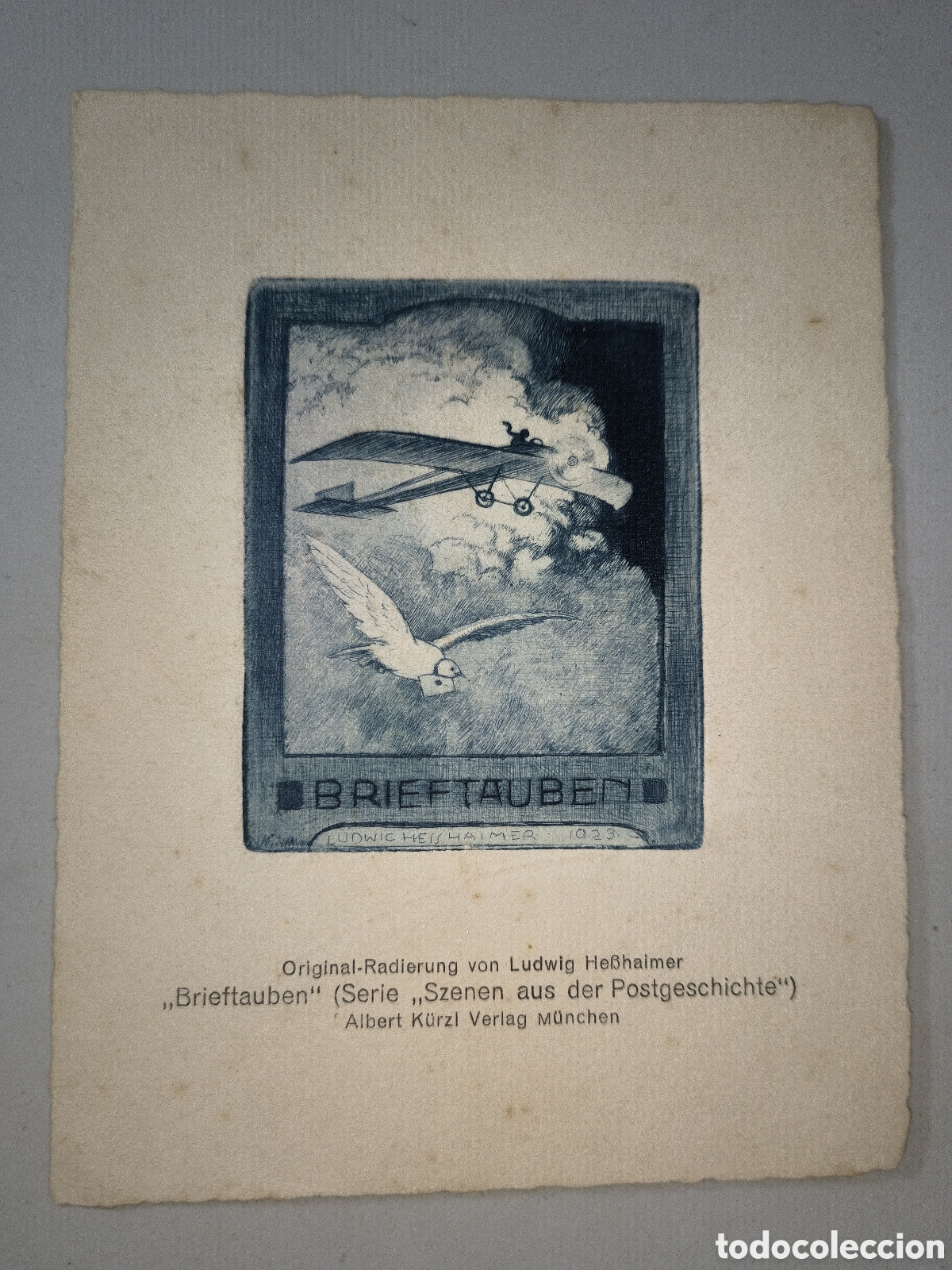 Arte: Alemania,boceto art&iacute;stico original de Ludwick Hebhalmer,1923