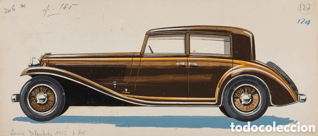 Arte: Pierre DUMONT (1920-1987) Lancia Dilambda 1932-PRIMERA OBRA PININFARINA COMO CARROCERO INDEPENDIENTE