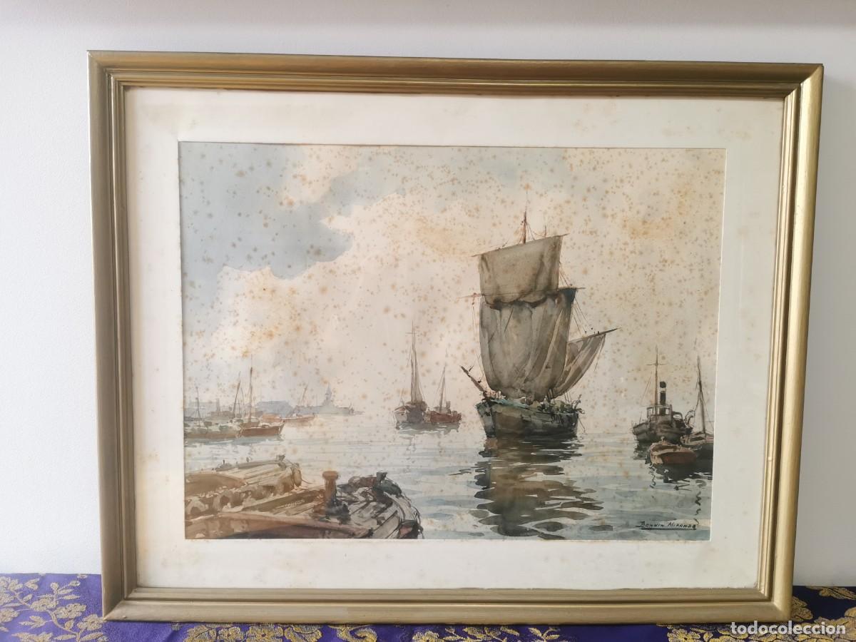 Arte: Acuarela barcos Francisco Bonnin Miranda