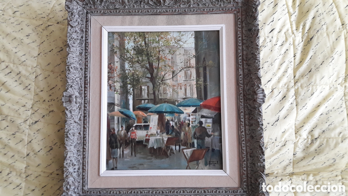 Arte: Mercado. 1979.oleo sobre lienzo - Foto 3