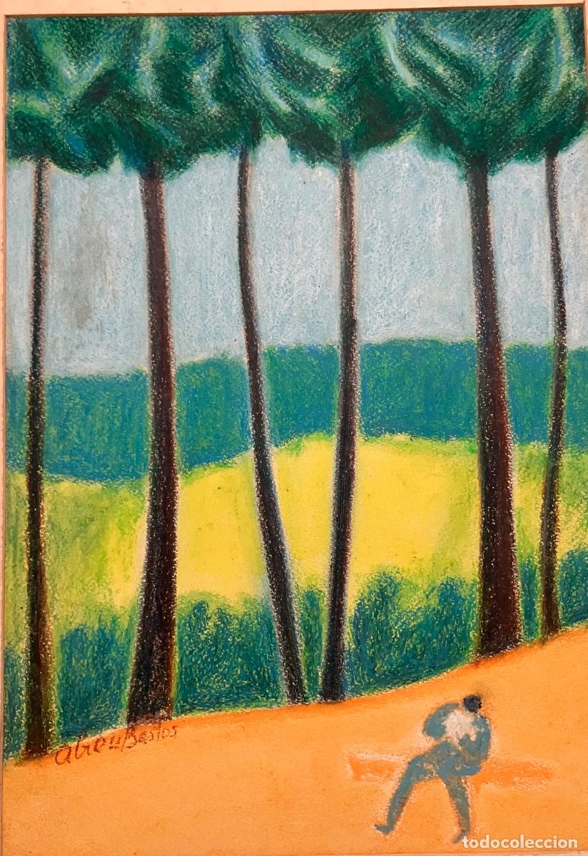 Arte: ABREU Bastos , Cera sobre cart&oacute;n, paisaje 48x30 cent&iacute;metros