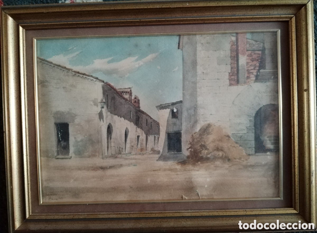 Arte: Acuarela firmada Ferrer 1877. Cardedeu