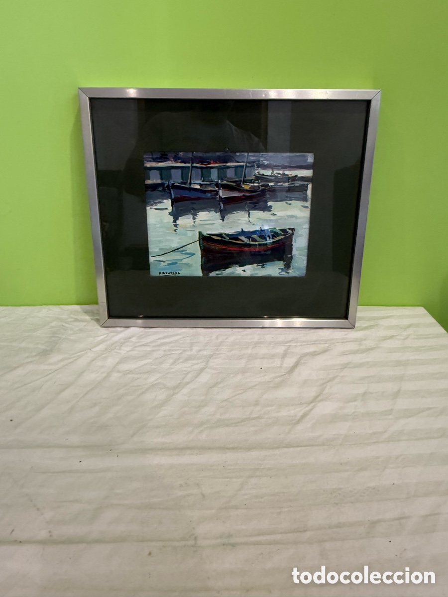 Arte: JAUME MARIN&Eacute; ALBAMONTE (1935-2012) &ndash; BARCOS MARINA &ndash; ACUARELA FIRMADA