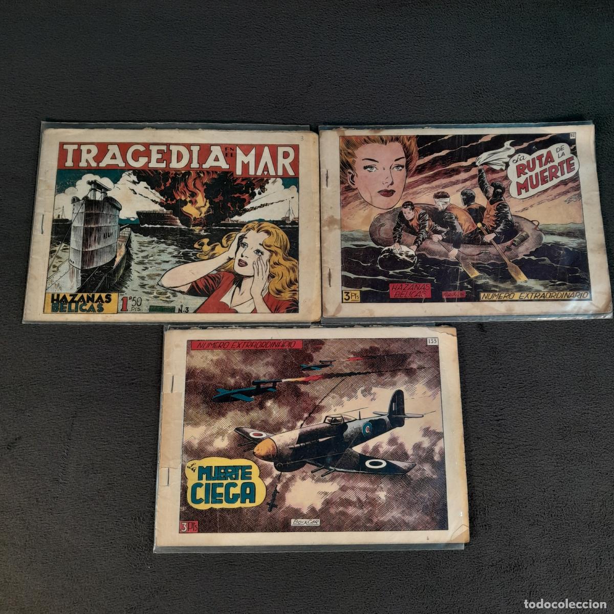 Arte: COM-513. LOTE DE 3 TEBEOS ALMANAQUES EXTRAORDINARIOS HAZA&Ntilde;AS B&Eacute;LICAS. EDICIONES TORAY. A&Ntilde;OS 50
