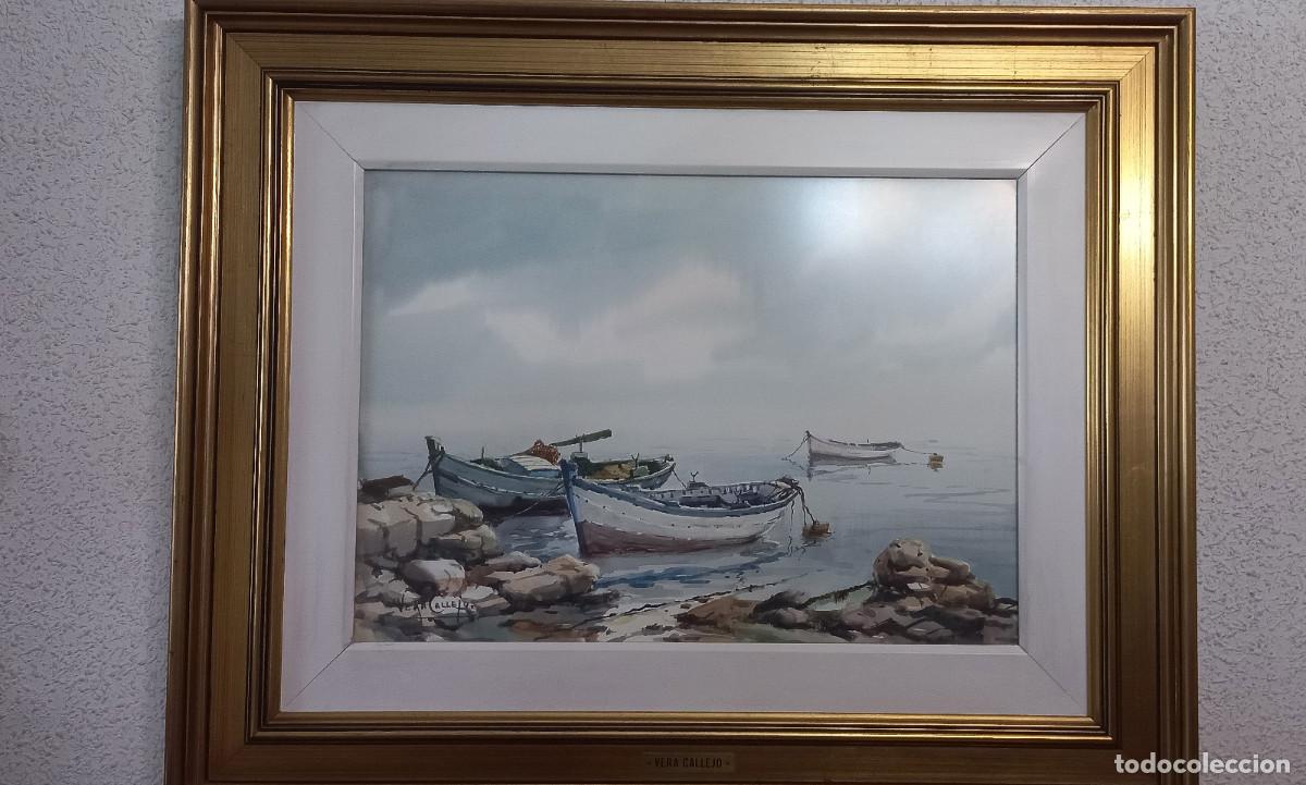 Arte: Acuarela Marina original de la famosa acuarelista madrile&ntilde;a Vera Callejo