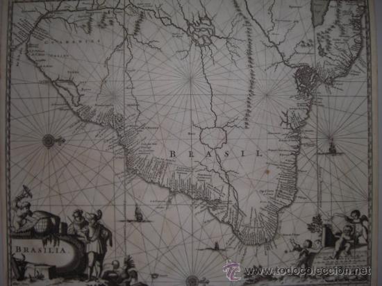 Arte: Mapa de Brasil de Montanus, 1673 - Foto 3