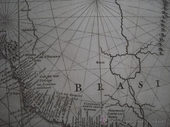 Arte: Mapa de Brasil de Montanus, 1673 - Foto 8