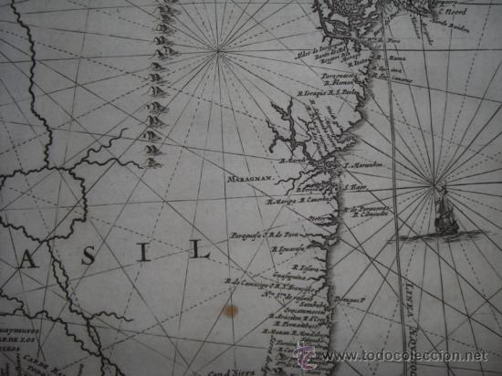 Arte: Mapa de Brasil de Montanus, 1673 - Foto 9