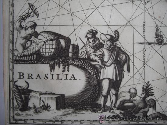 Arte: Mapa de Brasil de Montanus, 1673 - Foto 12