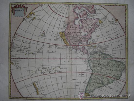 Arte: Mapa de Am&eacute;rica de Cluver, 1661 - Foto 3