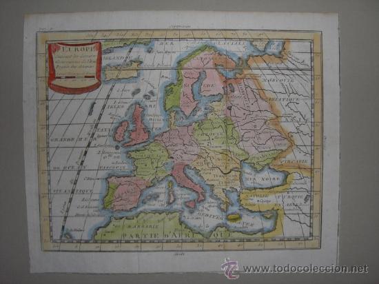 Arte: Mapa de Europa de Buffier, 1762 - Foto 2