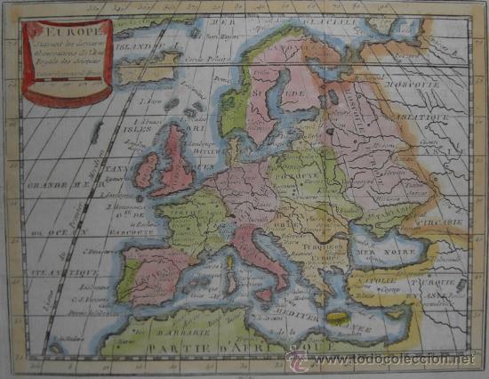Arte: Mapa de Europa de Buffier, 1762 - Foto 3