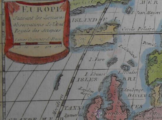 Arte: Mapa de Europa de Buffier, 1762 - Foto 4