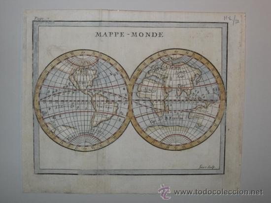 Arte: Mapa del Mundo de Faure, 1770 - Foto 2