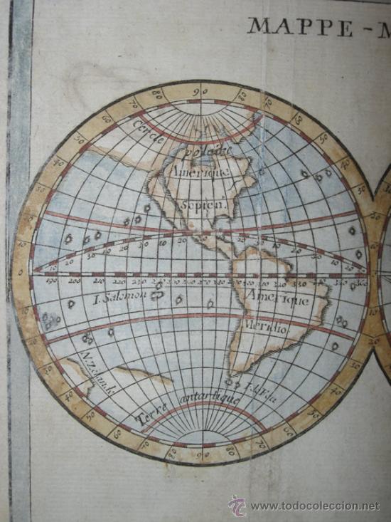 Arte: Mapa del Mundo de Faure, 1770 - Foto 3