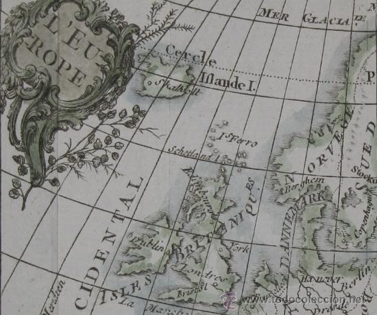 Arte: Mapa de Europa de Expilly, 1762 - Foto 4