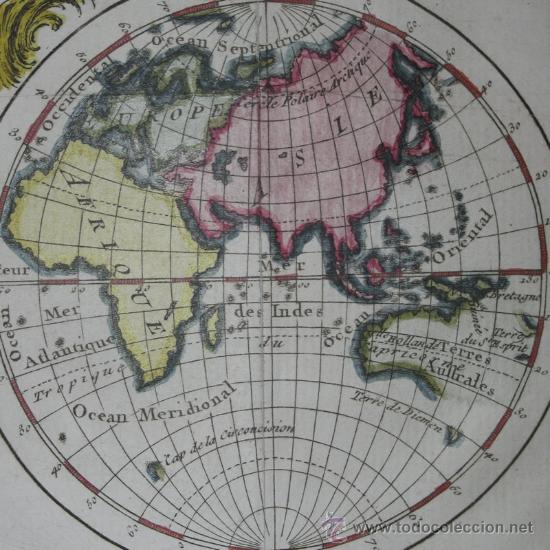 Arte: Mapa del Mundo de Expilly, 1758 - Foto 1
