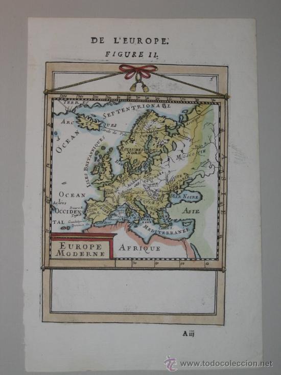 Arte: Mapa de Europa de Mallet, 1683 - Foto 2