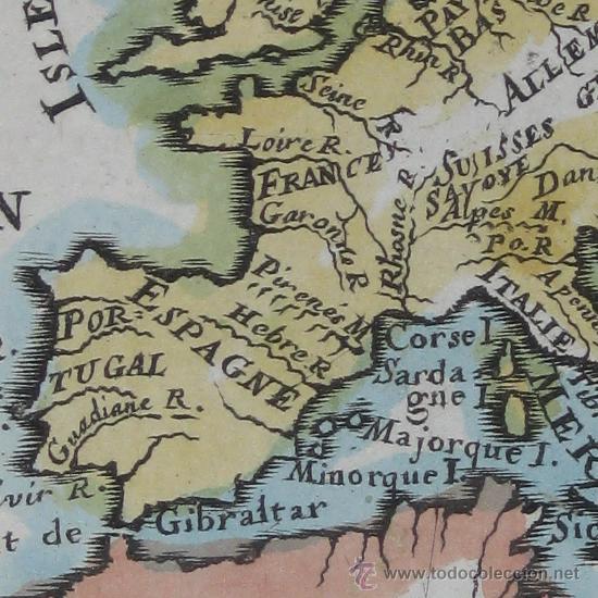 Arte: Mapa de Europa de Mallet, 1683 - Foto 1