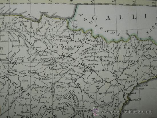 Arte: Mapa de Hispania de Wilkinson, 1796 - Foto 4