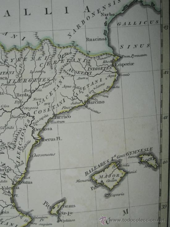 Arte: Mapa de Hispania de Wilkinson, 1796 - Foto 5