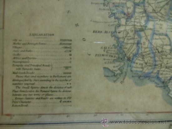 Arte: Mapa antiguo de Devonshire - Foto 4