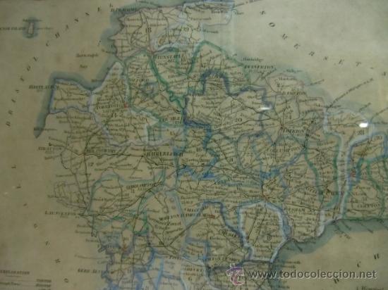 Arte: Mapa antiguo de Devonshire - Foto 5