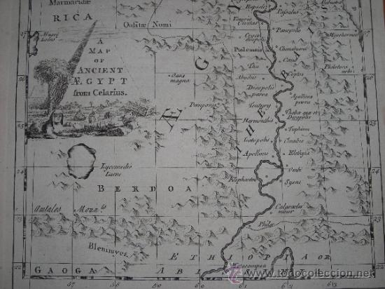 Arte: Mapa del antiguo Egypto, Cellarius, 1744 - Foto 4
